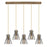 Innovations Newton Cone 5Lt 8" CL Pendant, BS/SM - 125-410-1PS-BB-G411-8SM
