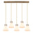 Innovations Newton Cone 5Lt 8" CL Pendant, BS/WH - 125-410-1PS-BB-G411-8WH