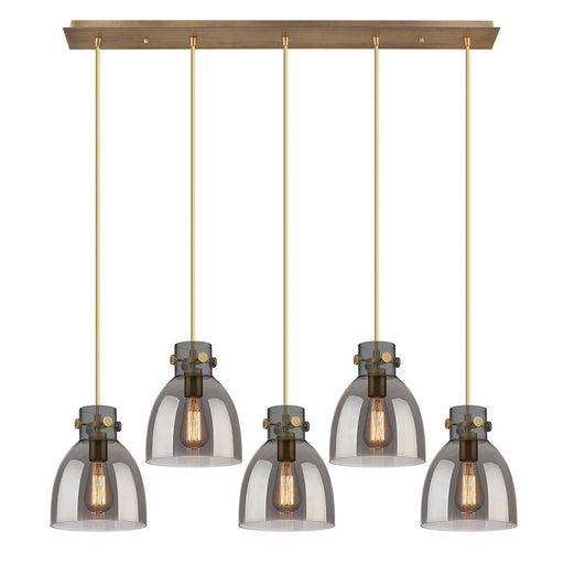 Innovations Newton Bell 5Lt 8" CL Pendant, BS/SM - 125-410-1PS-BB-G412-8SM