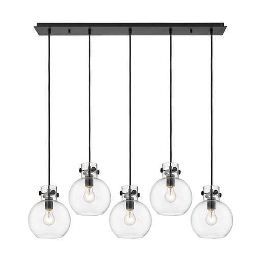 Innovations Newton Sphere 5Lt 8" CL Pendant, BK/CL - 125-410-1PS-BK-G410-8CL