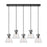 Innovations Newton Cone 5Lt 8" CL Pendant, BK/SD - 125-410-1PS-BK-G411-8SDY