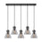Innovations Newton Cone 5Lt 8" CL Pendant, BK/SM - 125-410-1PS-BK-G411-8SM