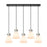Innovations Newton Cone 5Lt 8" CL Pendant, BK/WH - 125-410-1PS-BK-G411-8WH