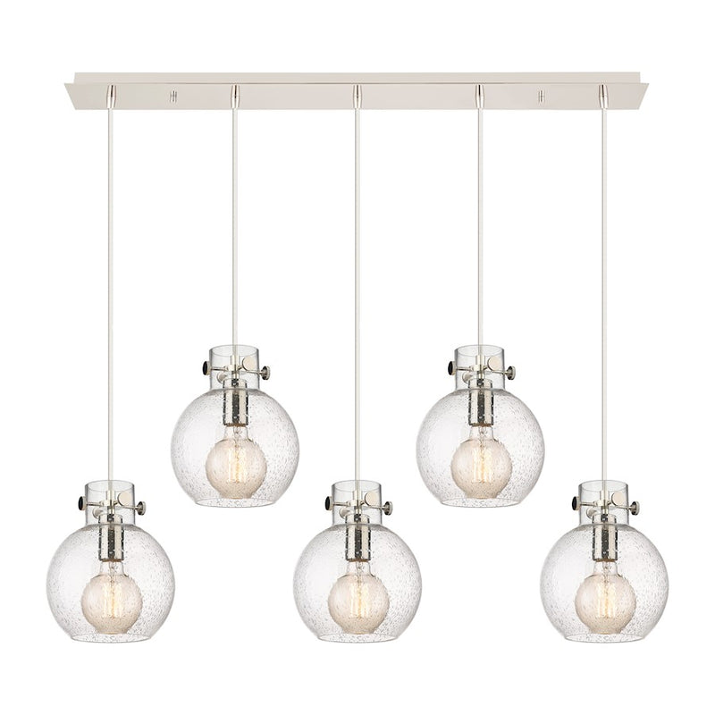 Innovations Newton Sphere 5Lt 8" CL Pendant, PN/SD - 125-410-1PS-PN-G410-8SDY