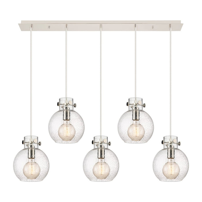 Innovations Newton Sphere 5Lt 8" CL Pendant, PN/SD - 125-410-1PS-PN-G410-8SDY