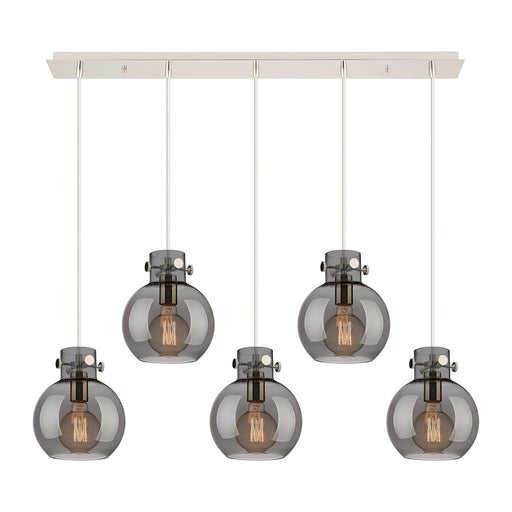 Innovations Newton Sphere 5Lt 8" CL Pendant, PN/SM - 125-410-1PS-PN-G410-8SM