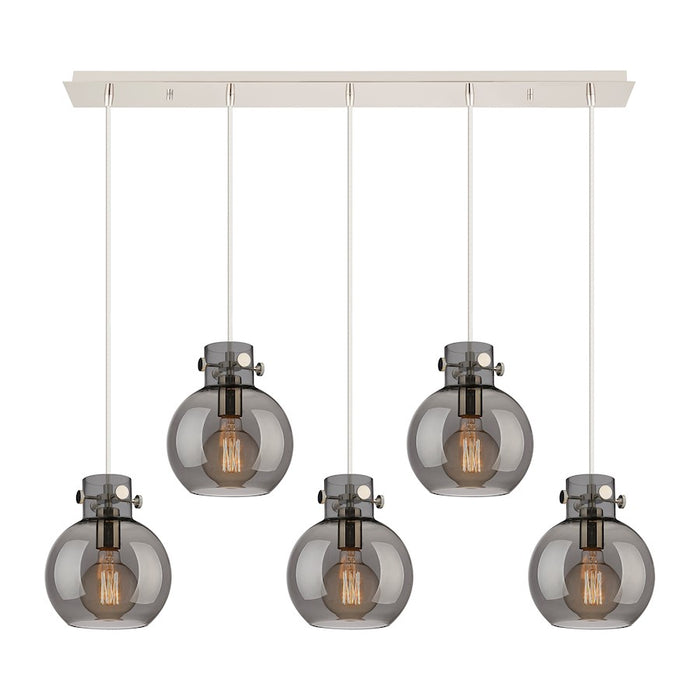 Innovations Newton Sphere 5Lt 8" CL Pendant, PN/SM - 125-410-1PS-PN-G410-8SM