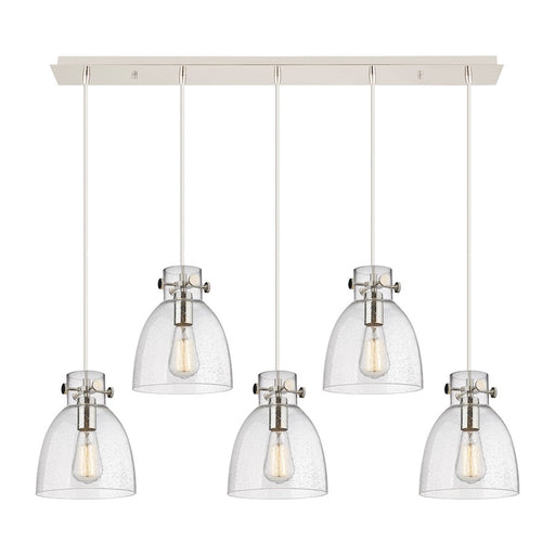 Innovations Newton Bell 5Lt 8" CL Pendant, PN/SD - 125-410-1PS-PN-G412-8SDY