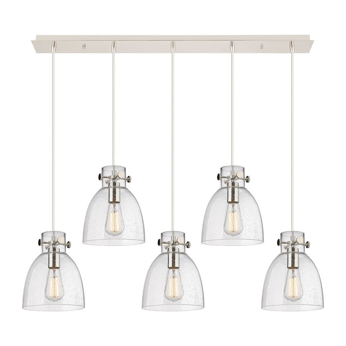 Innovations Newton Bell 5Lt 8" CL Pendant, PN/SD - 125-410-1PS-PN-G412-8SDY