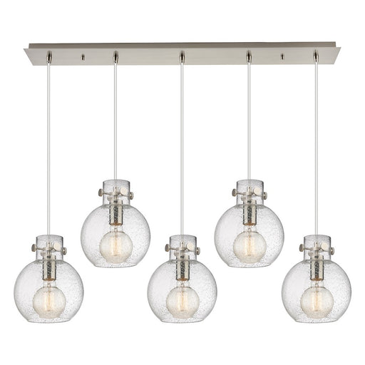Innovations Newton Sphere 5Lt 8" CL Pendant, SN/SD - 125-410-1PS-SN-G410-8SDY