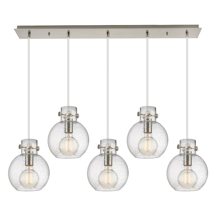 Innovations Newton Sphere 5Lt 8" CL Pendant, SN/SD - 125-410-1PS-SN-G410-8SDY