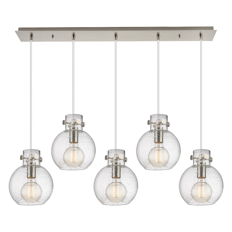 Innovations Newton Sphere 5Lt 8" CL Pendant, SN/SD - 125-410-1PS-SN-G410-8SDY