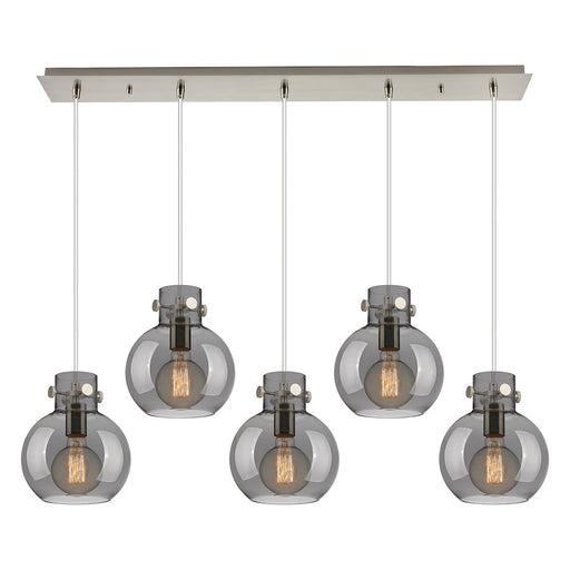 Innovations Newton Sphere 5Lt 8" CL Pendant, SN/SM - 125-410-1PS-SN-G410-8SM