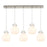 Innovations Newton Sphere 5Lt 8" CL Pendant, SN/WH - 125-410-1PS-SN-G410-8WH