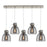 Innovations Newton Bell 5Lt 8" CL Pendant, SN/SM - 125-410-1PS-SN-G412-8SM