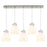 Innovations Newton Bell 5Lt 8" CL Pendant, SN/WH - 125-410-1PS-SN-G412-8WH