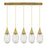 Innovations Malone 5Lt 6" Cord Linear Pendant, BS/SCL - 125-450-1P-BB-G450-6SCL
