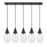 Innovations Malone 5Lt 6" Cord Linear Pendant, BK/SCL - 125-450-1P-BK-G450-6SCL