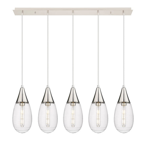 Innovations Malone 5Lt 6" Cord Linear Pendant, PN/SCL - 125-450-1P-PN-G450-6SCL
