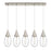 Innovations Malone 5Lt 6" Cord Linear Pendant, SN/Clear - 125-450-1P-SN-G450-6CL
