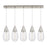 Innovations Malone 5Lt 6" Cord Linear Pendant, SN/SCL - 125-450-1P-SN-G450-6SCL