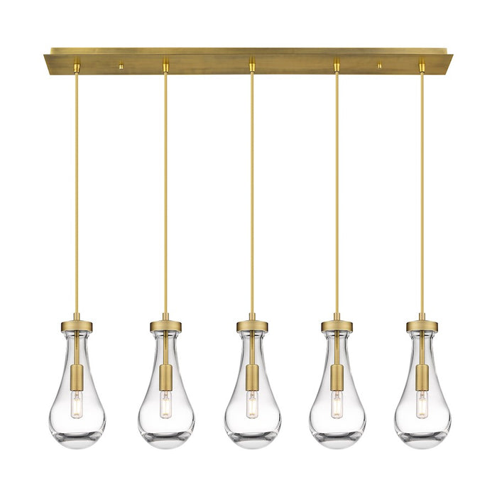 Innovations Owego 5Lt 5" Cord Linear Pendant, BS/CL - 125-451-1P-BB-G451-5CL