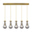 Innovations Owego 5Lt 5" Cord Linear Pendant, BS/SM - 125-451-1P-BB-G451-5SM