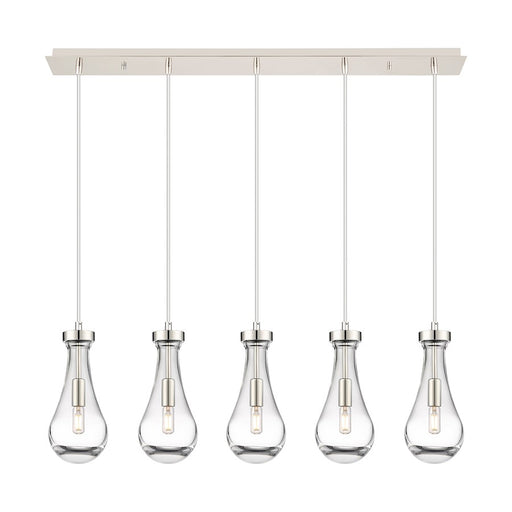 Innovations Owego 5Lt 5" Cord Linear Pendant, PN/Clear - 125-451-1P-PN-G451-5CL