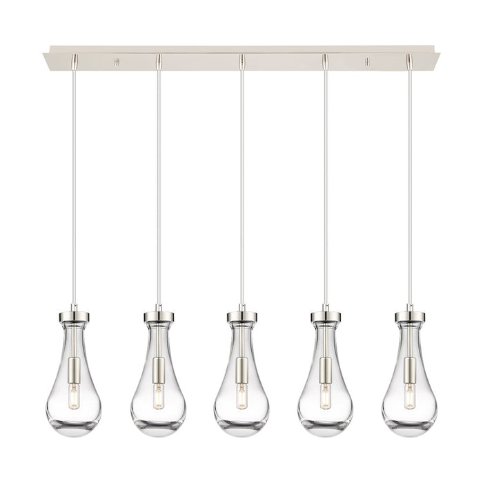 Innovations Owego 5Lt 5" Cord Linear Pendant, PN/Clear - 125-451-1P-PN-G451-5CL