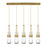 Innovations Milan 5Lt 4" Cord Linear Pendant, BS/CL - 125-452-1P-BB-G452-4CL