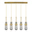 Innovations Milan 5Lt 4" Cord Linear Pendant, BS/SM - 125-452-1P-BB-G452-4SM