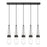 Innovations Milan 5Lt 4" Cord Linear Pendant, BK/CL - 125-452-1P-BK-G452-4CL