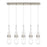 Innovations Milan 5Lt 4" Cord Linear Pendant, SN/Clear - 125-452-1P-SN-G452-4CL