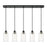 Innovations Crown Point 5Lt 37" Cord Linear Pendant, BK/CL - 125B-5P-BK-G434-7CL