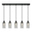 Innovations Crown Point 5Lt 37" Cord Linear Pendant, BK/SM - 125B-5P-BK-G434-7SM