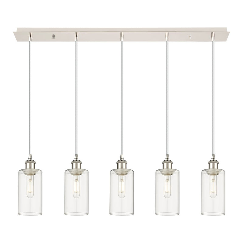 Innovations Crown Point 5Lt 37" Cord Linear Pendant, PN/CL - 125B-5P-PN-G434-7CL