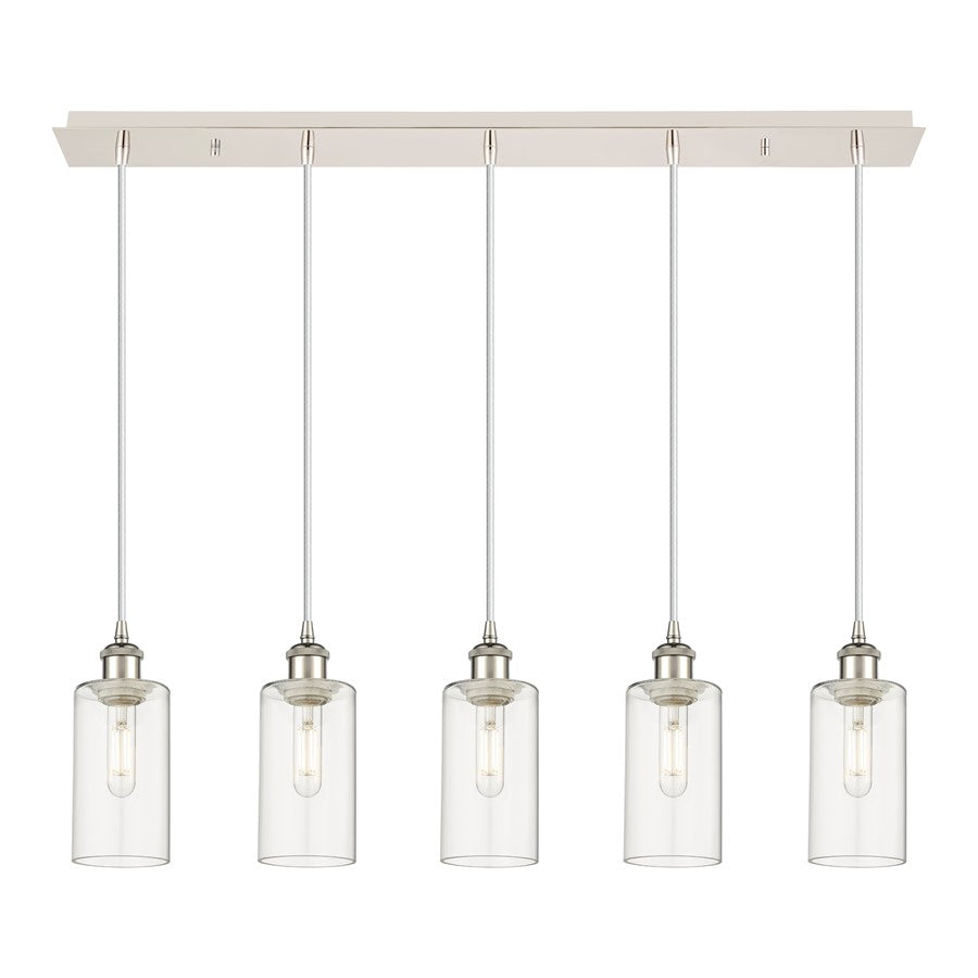 Innovations Crown Point 5Lt 37" Cord Linear Pendant, PN/CL - 125B-5P-PN-G434-7CL