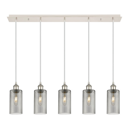 Innovations Crown Point 5Lt 37" Cord Linear Pendant, PN/SM - 125B-5P-PN-G434-7SM