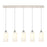 Innovations Crown Point 5Lt 37" Cord Linear Pendant, PN/WH - 125B-5P-PN-G434-7WH