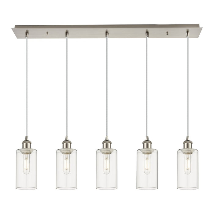 Innovations Crown Point 5Lt 37" Cord Linear Pendant, SN/CL - 125B-5P-SN-G434-7CL