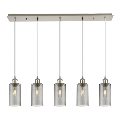 Innovations Crown Point 5Lt 37" Cord Linear Pendant, SN/SM - 125B-5P-SN-G434-7SM