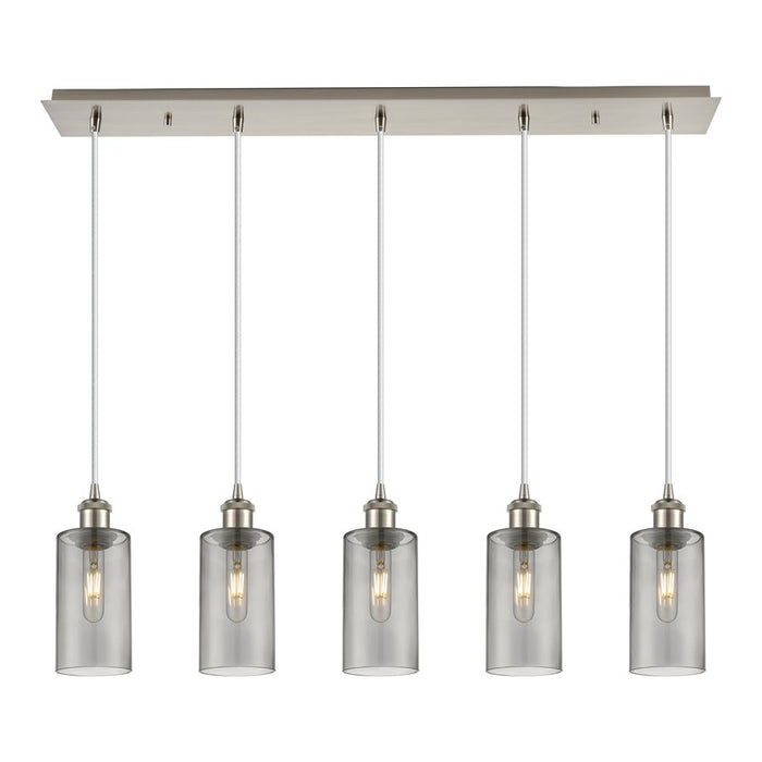 Innovations Crown Point 5Lt 37" Cord Linear Pendant, SN/SM - 125B-5P-SN-G434-7SM