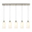 Innovations Crown Point 5Lt 37" Cord Linear Pendant, SN/WH - 125B-5P-SN-G434-7WH