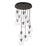 Innovations Newton-S 12Lt 8" CM Pendant, 24" Cpy, B/CL - 126-410-1PS-BK-G410-8CL