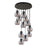 Innovations Newton-S 12Lt 8" CM Pendant, 24" Cpy, B/SM - 126-410-1PS-BK-G410-8SM