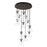 Innovations Newton-C 12Lt 8" CM Pendant, 24" Cpy, B/CL - 126-410-1PS-BK-G411-8CL