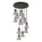 Innovations Newton-C 12Lt 8" CM Pendant, 24" Cpy, B/SM - 126-410-1PS-BK-G411-8SM