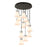 Innovations Newton-C 12Lt 8" CM Pendant, 24" Cpy, B/W - 126-410-1PS-BK-G411-8WH