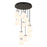 Innovations Newton-B 12Lt 8" CM Pendant, 24" Cpy, B/W - 126-410-1PS-BK-G412-8WH