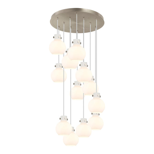 Innovations Newton-S 12Lt 8" CM Pendant, 24" Cpy, SN/W - 126-410-1PS-SN-G410-8WH